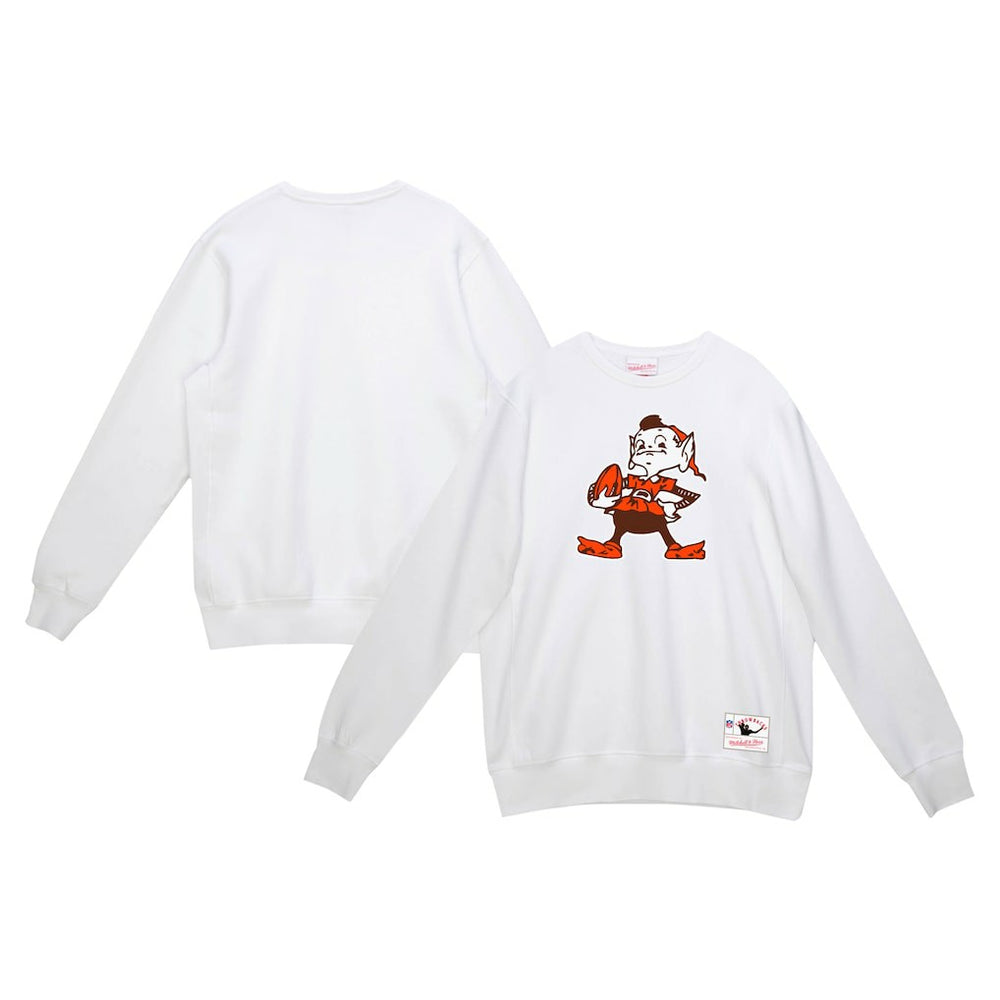 Cleveland Browns Basic Fleece Pullover Sweatshirt - White on sale