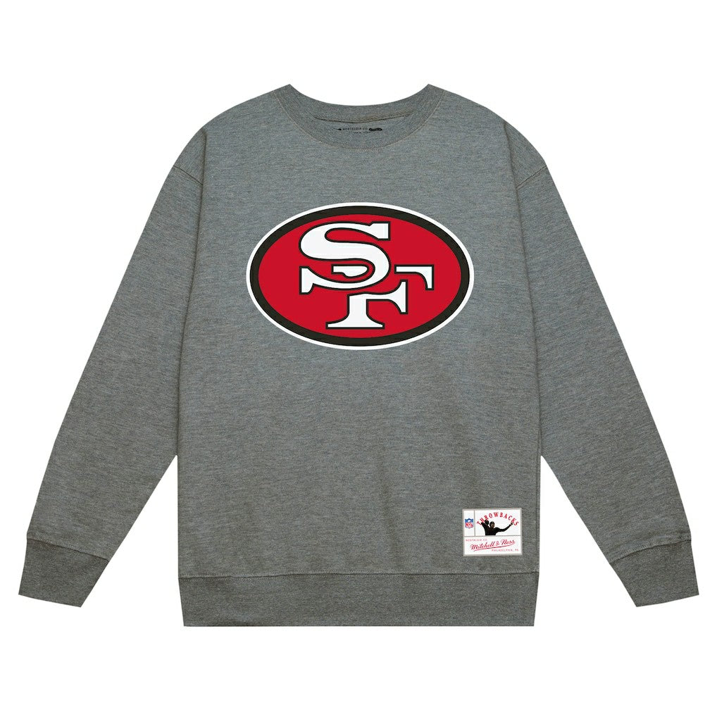 San Francisco 49ers Basic Fleece Pullover Sweatshirt - Heather Gray discount