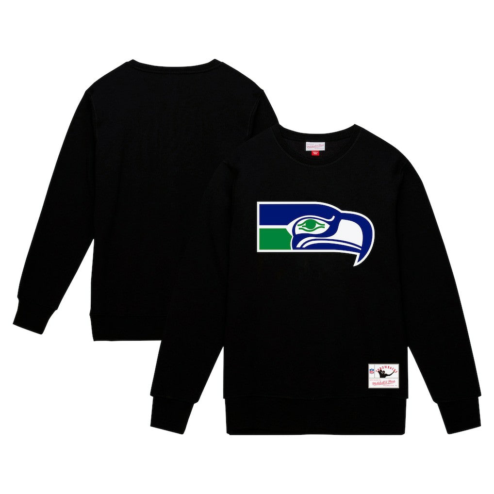 Seattle Seahawks Basic Fleece Pullover Sweatshirt - Black discount