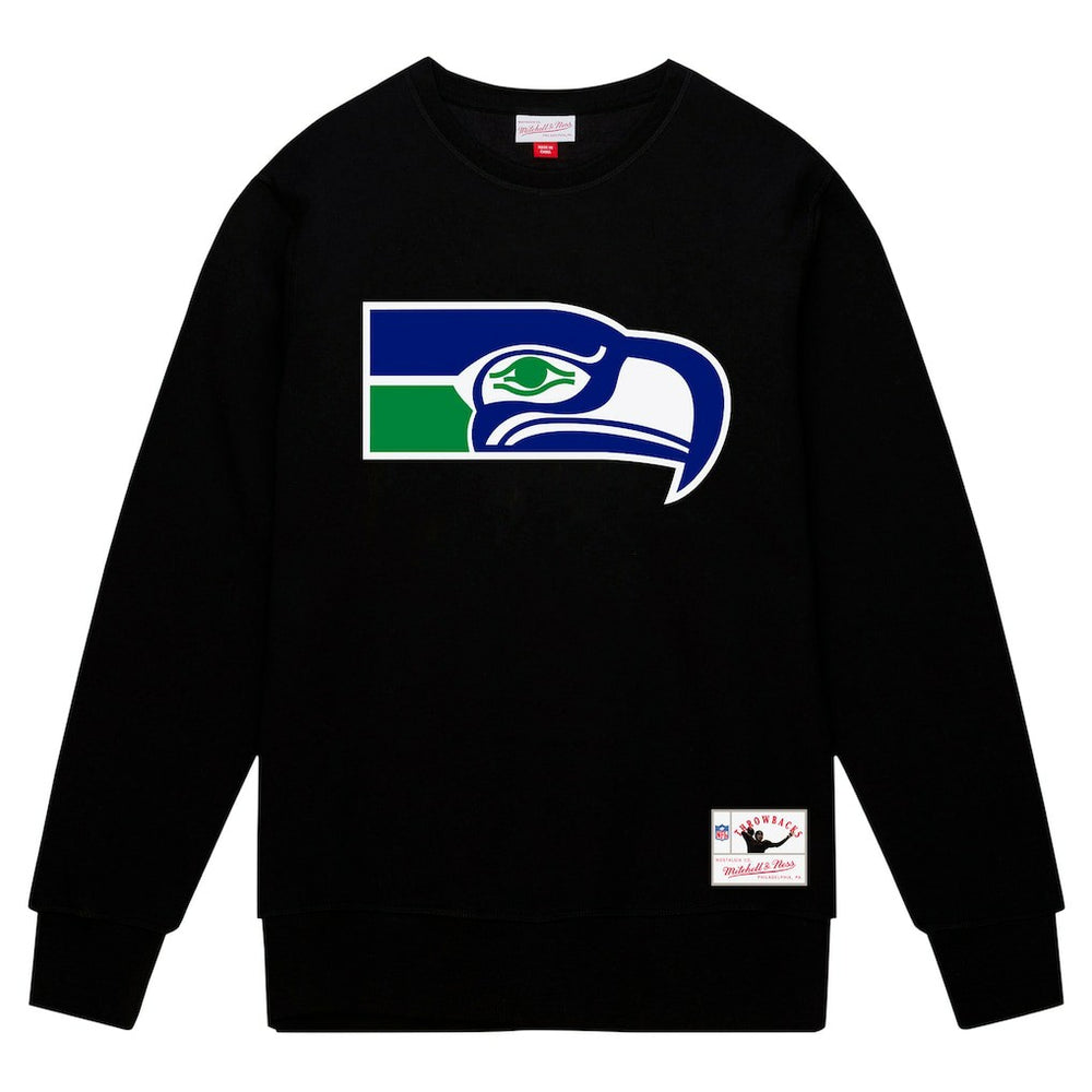 Seattle Seahawks Basic Fleece Pullover Sweatshirt - Black discount