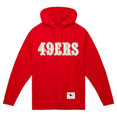 San Francisco 49ers Team Wordmark Vintage Pullover Hoodie - Scarlet for sale