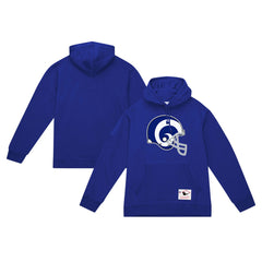Los Angeles Rams Helmet Logo Vintage Pullover Hoodie - Royal sale