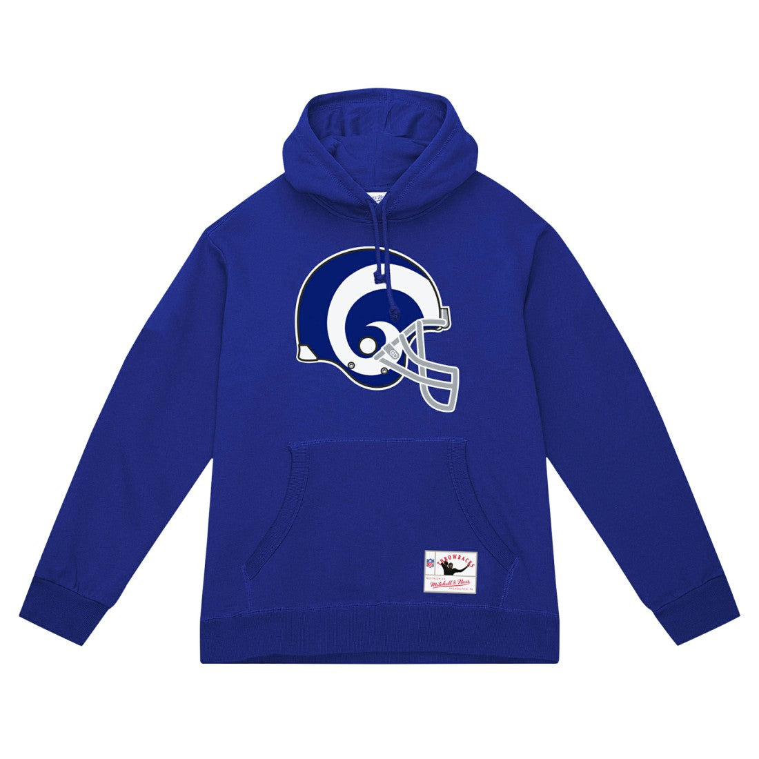 Los Angeles Rams Helmet Logo Vintage Pullover Hoodie - Royal sale