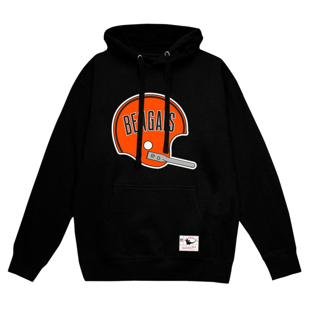 Cincinnati Bengals Helmet Logo Vintage Pullover Hoodie - Black outlet