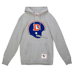 Denver Broncos Helmet Logo Vintage Pullover Hoodie - Heather Gray online