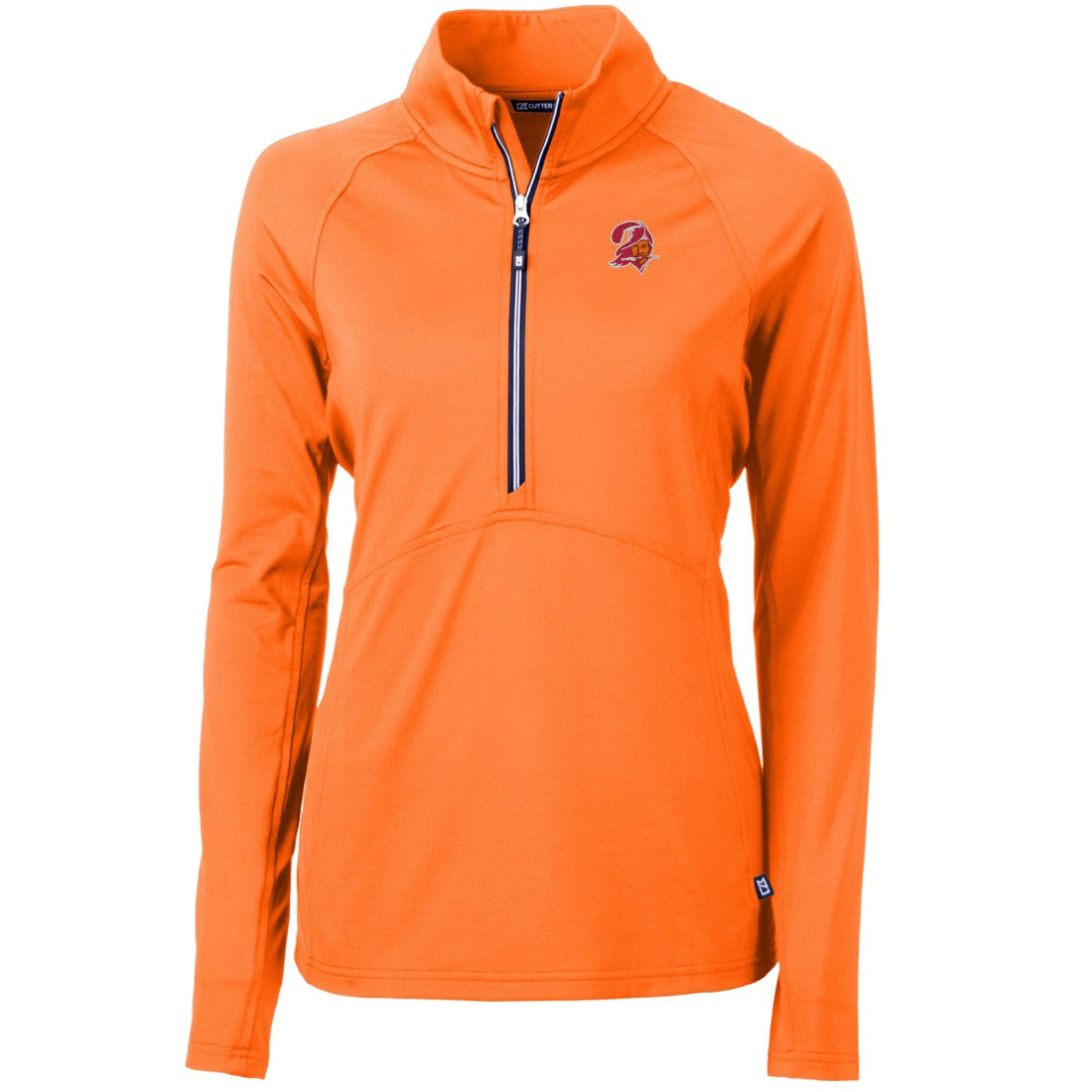 Tampa Bay Buccaneers Cutter & Buck Women's DryTec Adapt Eco Knit Stretch Recycled Raglan Half-Zip Top - Orange cheap