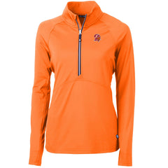 Tampa Bay Buccaneers Cutter & Buck Women's DryTec Adapt Eco Knit Stretch Recycled Raglan Half-Zip Top - Orange cheap
