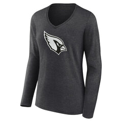 Arizona Cardinals Women's Personalized Name & Number Monochrome V-neck T-Shirt - Charcoal cheap