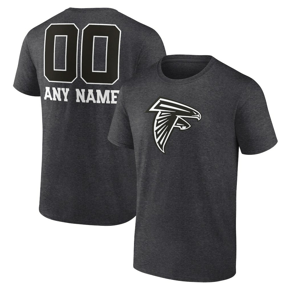 Atlanta Falcons Personalized Name & Number Monochrome T-Shirt - Charcoal discount