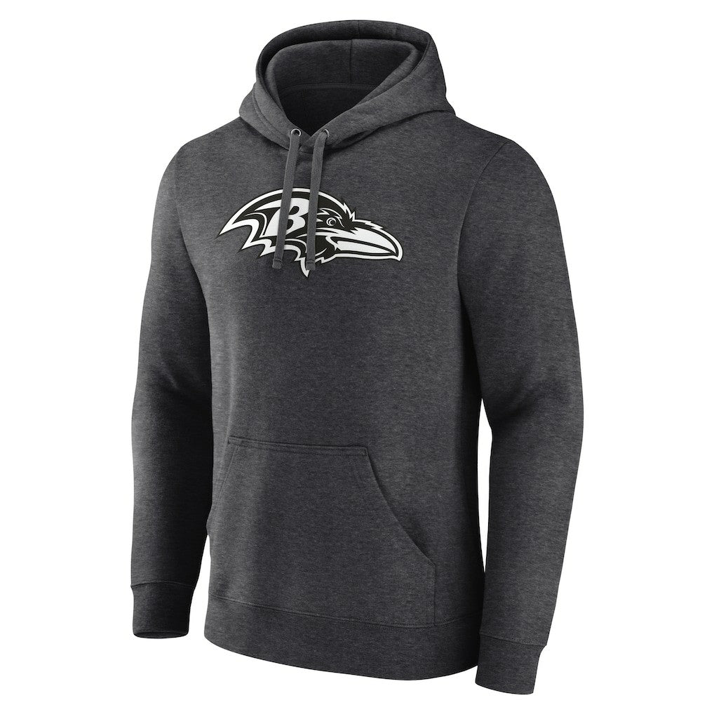 Baltimore Ravens Personalized Name & Number Monochrome Pullover Hoodie - Charcoal outlet