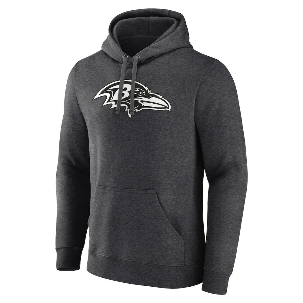 Baltimore Ravens Personalized Name & Number Monochrome Pullover Hoodie - Charcoal outlet