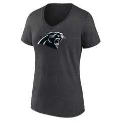 Carolina Panthers Women's Personalized Name & Number Monochrome V-Neck Long Sleeve T-Shirt - Charcoal outlet