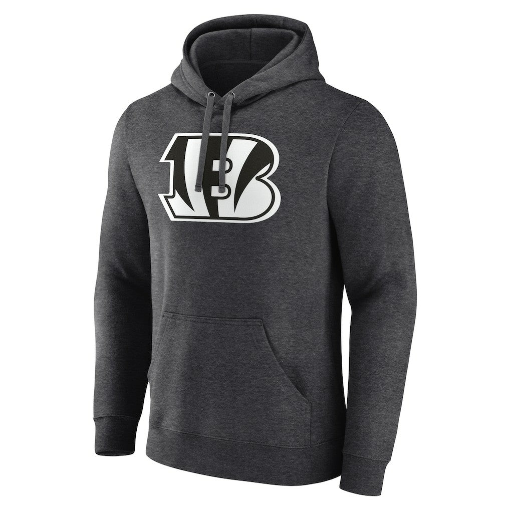 Cincinnati Bengals Personalized Name & Number Monochrome Pullover Hoodie - Charcoal cheap
