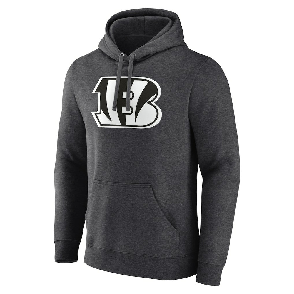 Cincinnati Bengals Personalized Name & Number Monochrome Pullover Hoodie - Charcoal cheap