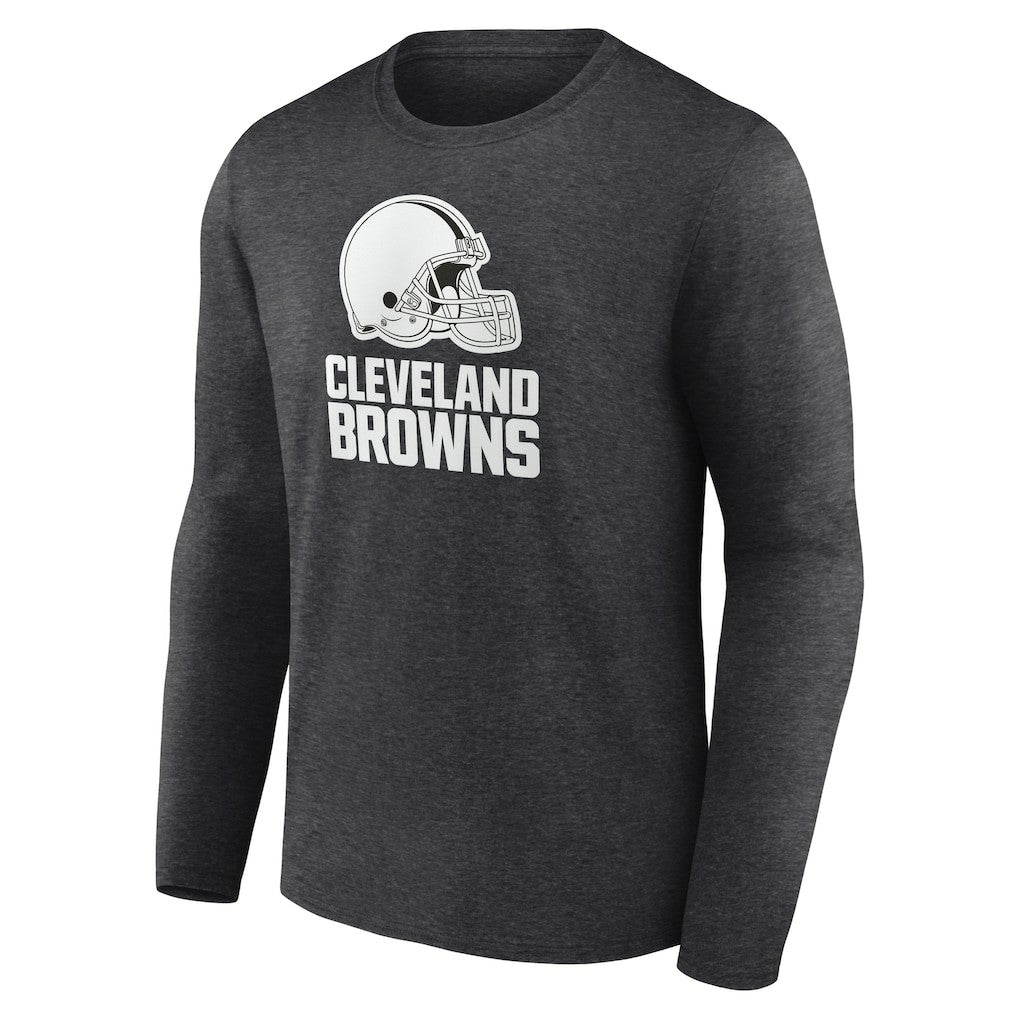 Cleveland Browns Personalized Name & Number Monochrome Long Sleeve T-Shirt - Charcoal sale