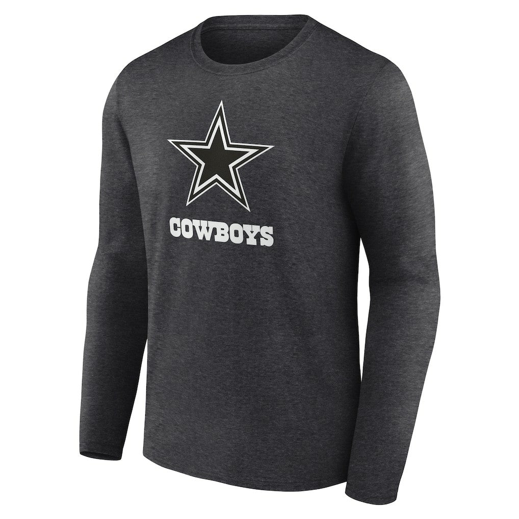 Dallas Cowboys Personalized Name & Number Monochrome Long Sleeve T-Shirt - Charcoal sale