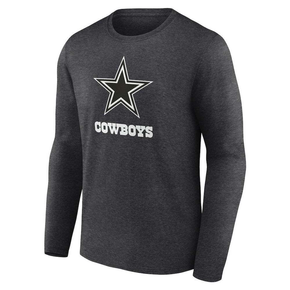 Dallas Cowboys Personalized Name & Number Monochrome Long Sleeve T-Shirt - Charcoal sale