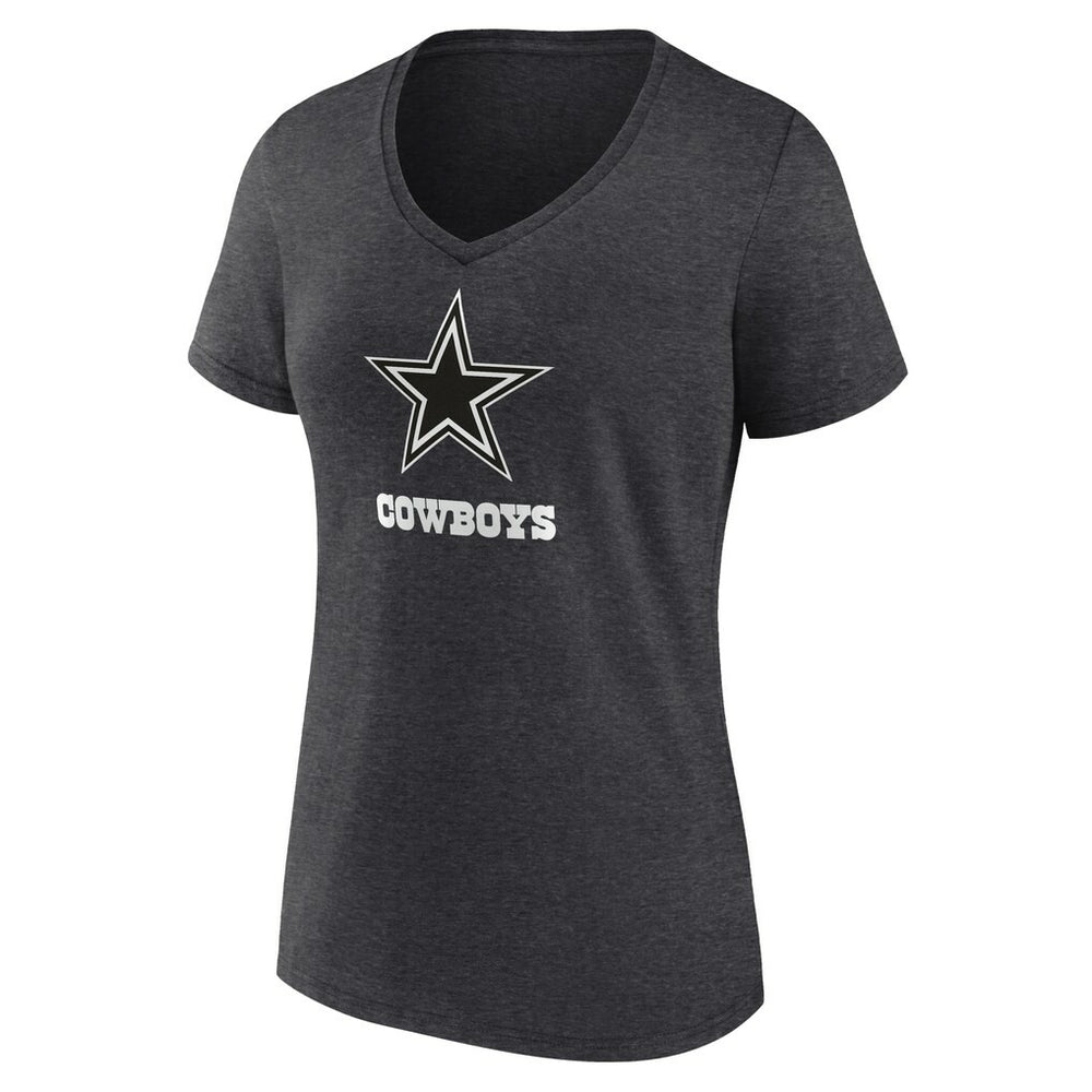 Dallas Cowboys Women's Personalized Name & Number Monochrome V-Neck Long Sleeve T-Shirt - Charcoal sale