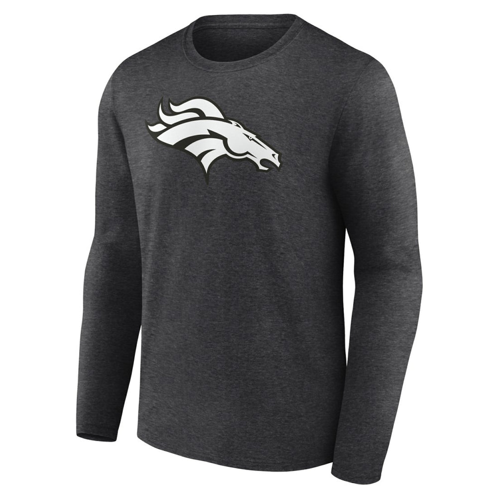 Denver Broncos Personalized Name & Number Monochrome Long Sleeve T-Shirt - Charcoal cheap