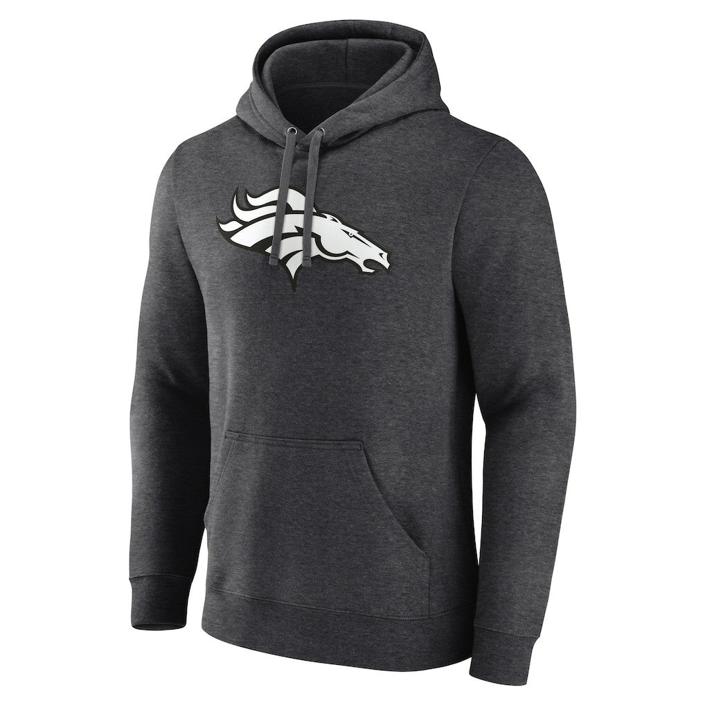 Denver Broncos Personalized Name & Number Monochrome Pullover Hoodie - Charcoal for sale