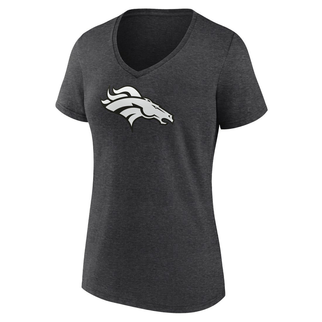 Denver Broncos Women's Personalized Name & Number Monochrome V-Neck Long Sleeve T-Shirt - Charcoal online