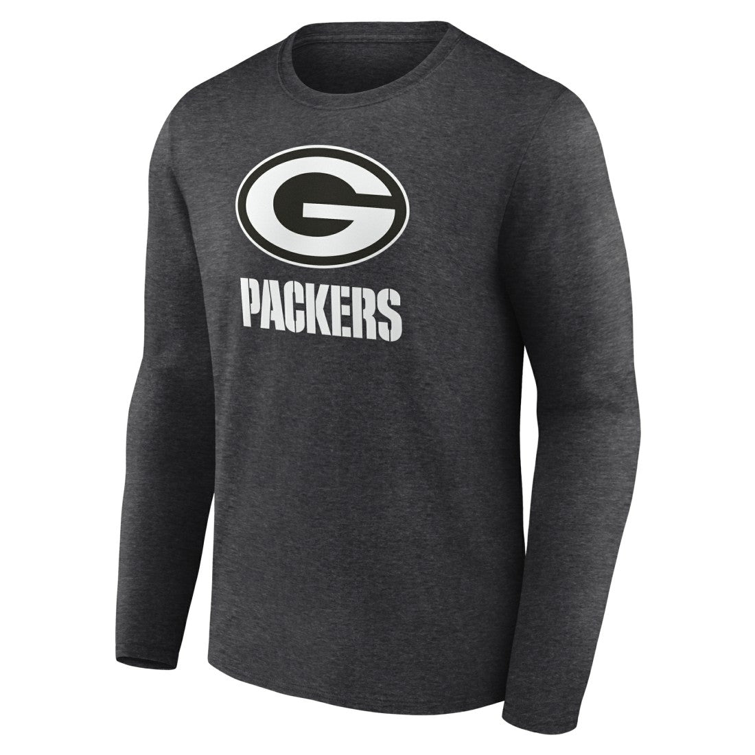 Green Bay Packers Personalized Name & Number Monochrome Long Sleeve T-Shirt - Charcoal sale