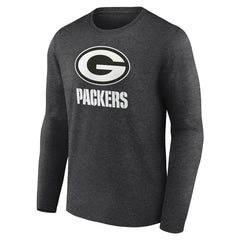 Green Bay Packers Personalized Name & Number Monochrome Long Sleeve T-Shirt - Charcoal sale