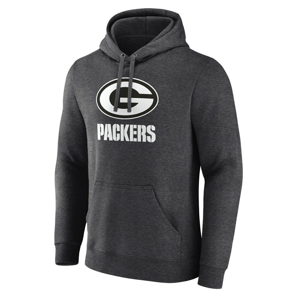 Green Bay Packers Personalized Name & Number Monochrome Pullover Hoodie - Charcoal discount