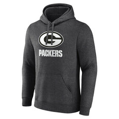 Green Bay Packers Personalized Name & Number Monochrome Pullover Hoodie - Charcoal discount