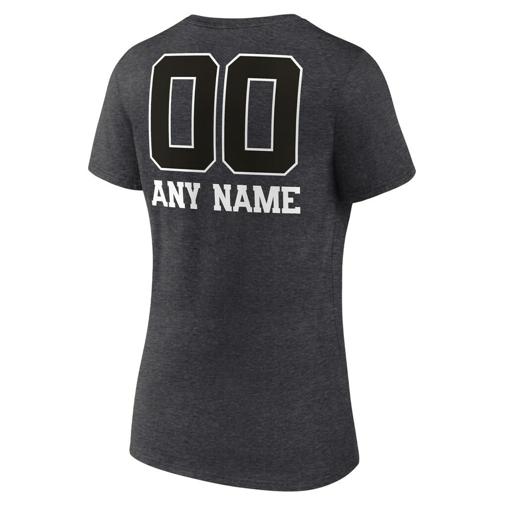Green Bay Packers Women's Personalized Name & Number Monochrome V-Neck Long Sleeve T-Shirt - Charcoal online