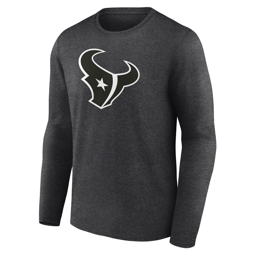 Houston Texans Personalized Name & Number Monochrome Long Sleeve T-Shirt - Charcoal discount