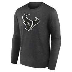 Houston Texans Personalized Name & Number Monochrome Long Sleeve T-Shirt - Charcoal discount