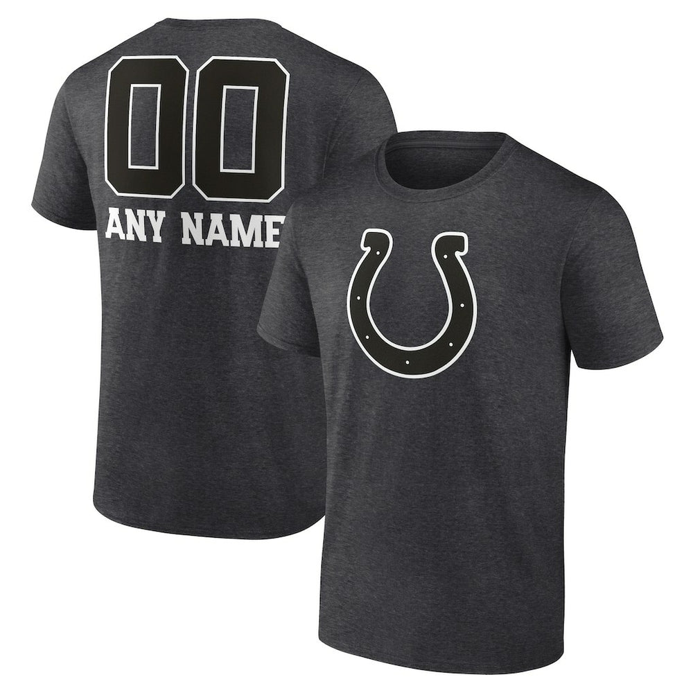 Indianapolis Colts Personalized Name & Number Monochrome T-Shirt - Charcoal cheap