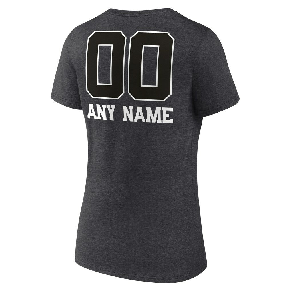 Indianapolis Colts Women's Personalized Name & Number Monochrome V-Neck Long Sleeve T-Shirt - Charcoal discount
