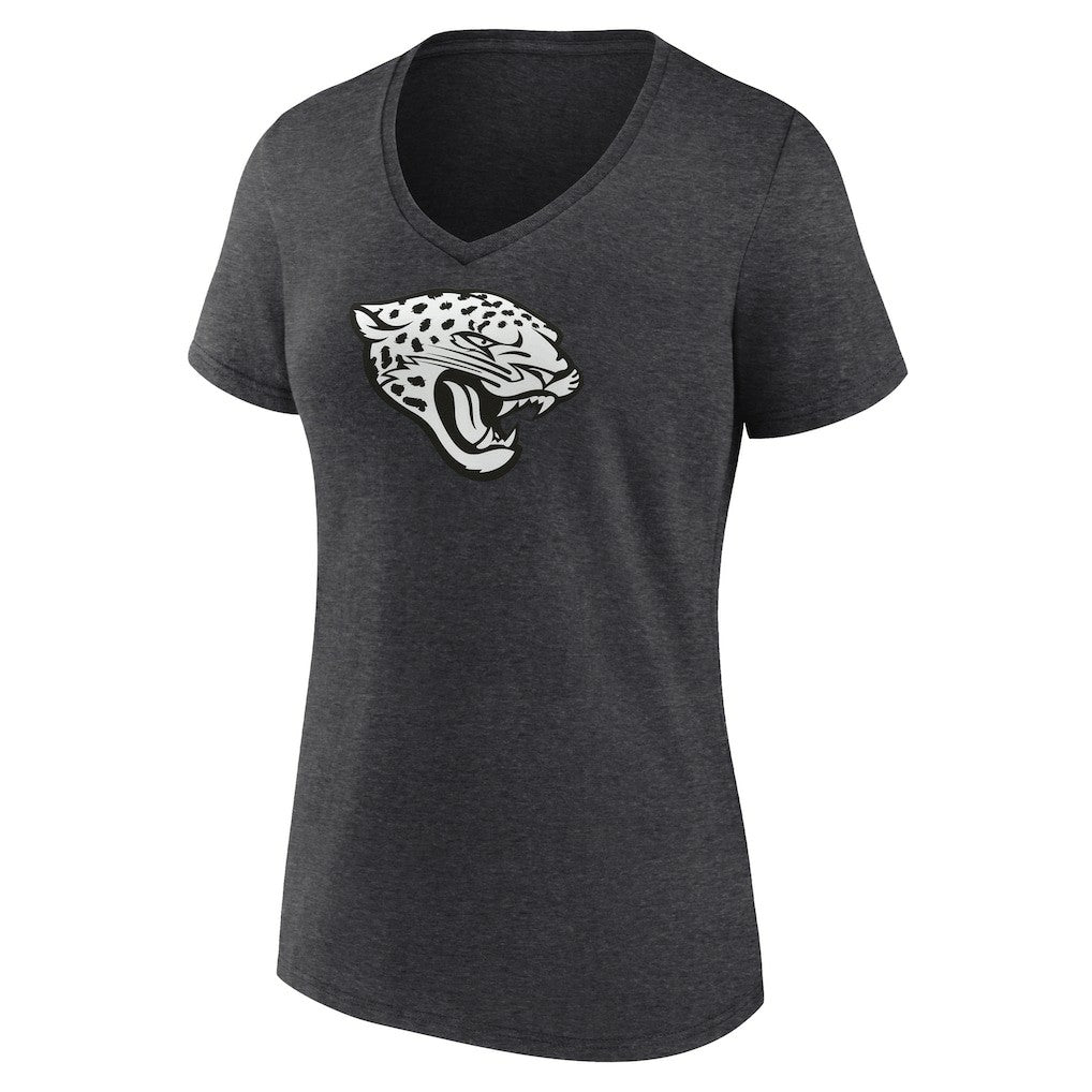 Jacksonville Jaguars Women's Personalized Name & Number Monochrome V-Neck Long Sleeve T-Shirt - Charcoal cheap