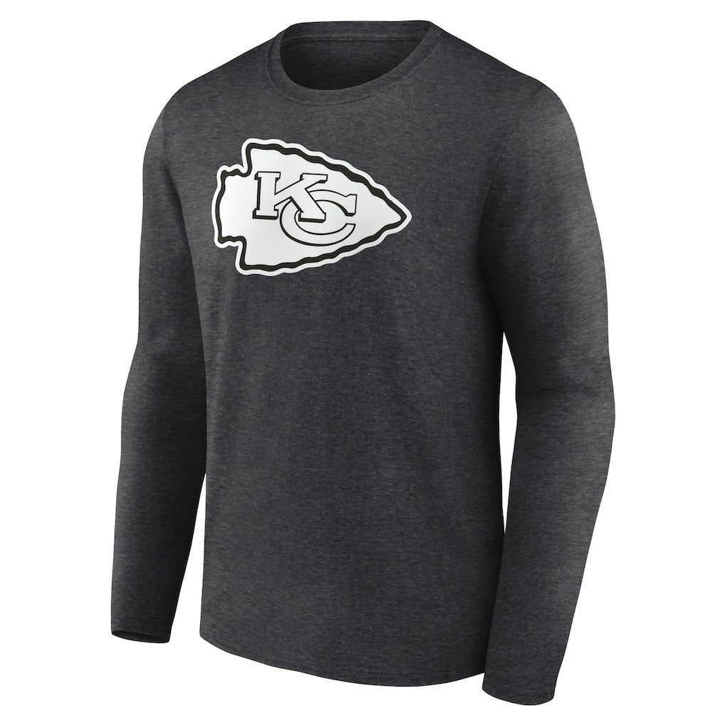 Kansas City Chiefs Personalized Name & Number Monochrome Long Sleeve T-Shirt - Charcoal sale