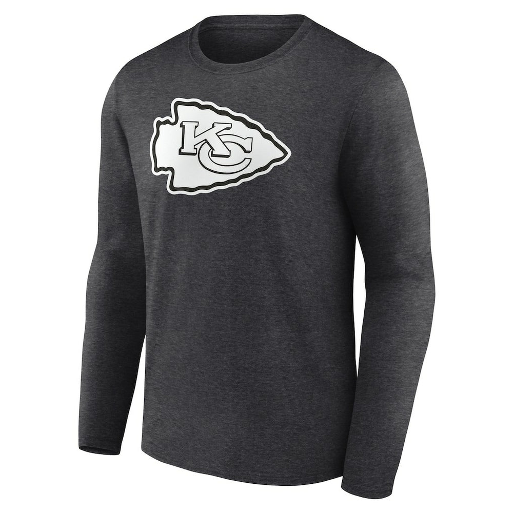 Kansas City Chiefs Personalized Name & Number Monochrome Long Sleeve T-Shirt - Charcoal sale