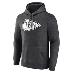 Kansas City Chiefs Personalized Name & Number Monochrome Pullover Hoodie - Charcoal on sale