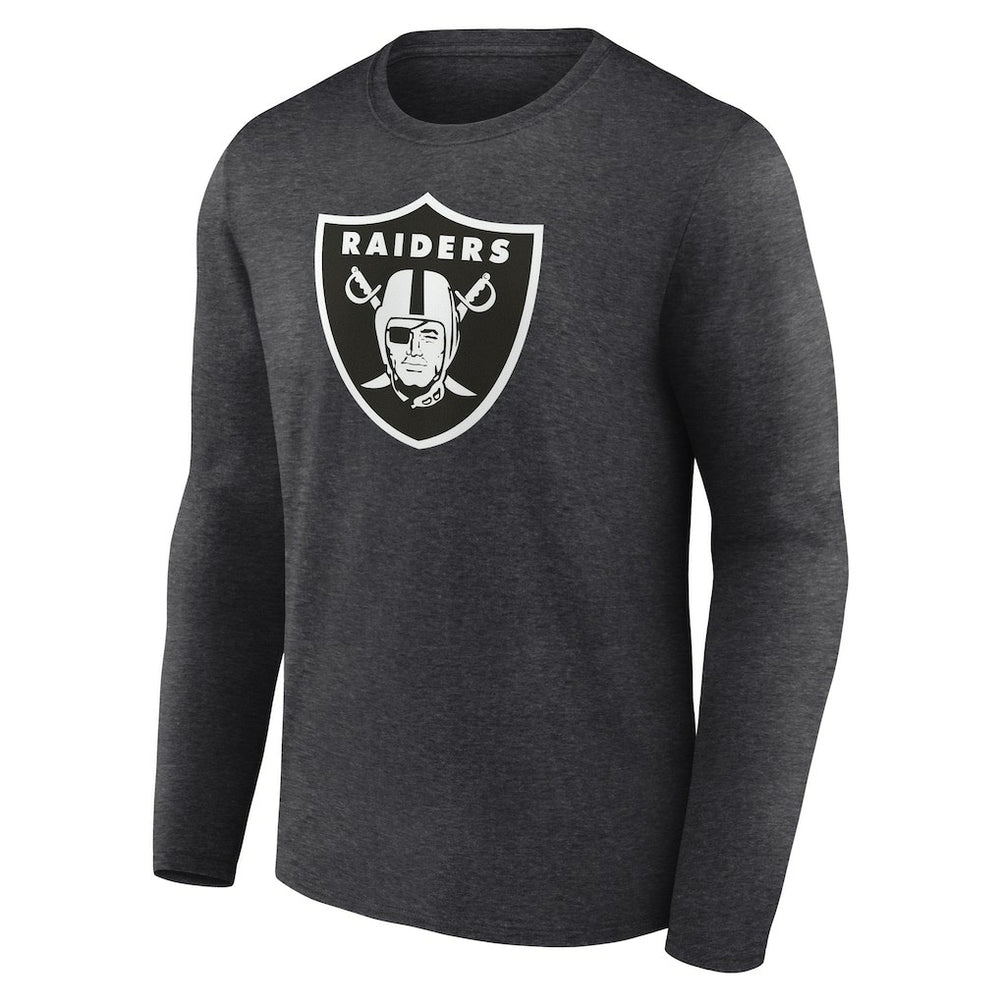 Las Vegas Raiders Personalized Name & Number Monochrome Long Sleeve T-Shirt - Charcoal online