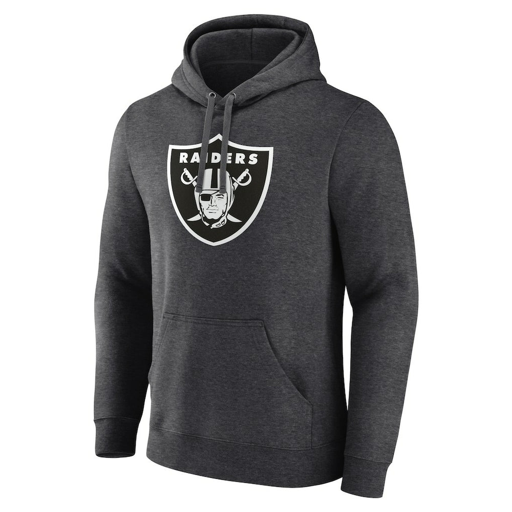 Las Vegas Raiders Personalized Name & Number Monochrome Pullover Hoodie - Charcoal for sale