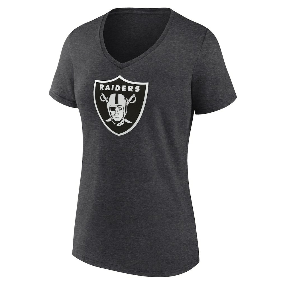 Las Vegas Raiders Women's Personalized Name & Number Monochrome V-Neck Long Sleeve T-Shirt - Charcoal outlet