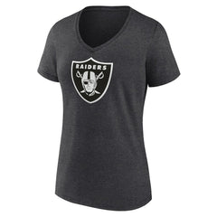 Las Vegas Raiders Women's Personalized Name & Number Monochrome V-Neck Long Sleeve T-Shirt - Charcoal outlet