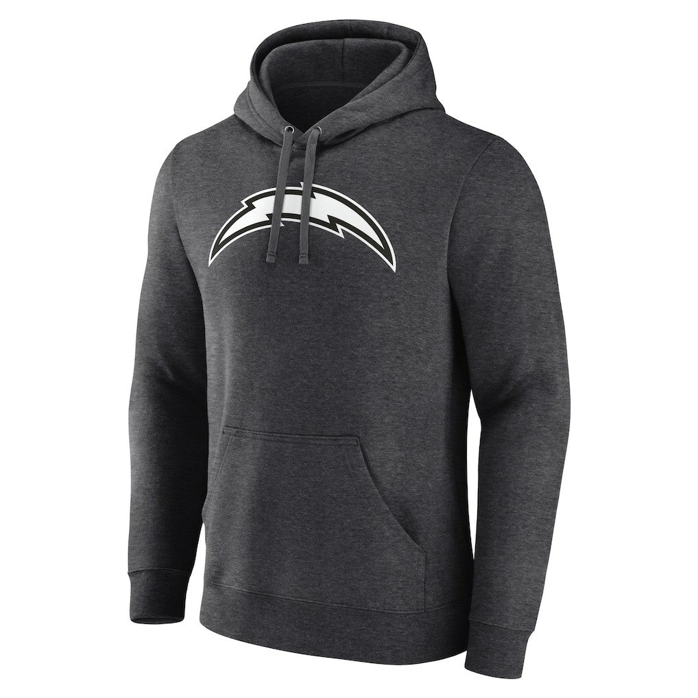 Los Angeles Chargers Personalized Name & Number Monochrome Pullover Hoodie - Charcoal discount