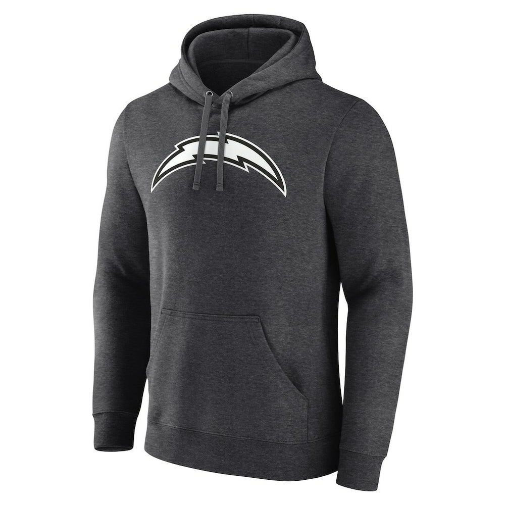 Los Angeles Chargers Personalized Name & Number Monochrome Pullover Hoodie - Charcoal discount