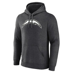 Los Angeles Chargers Personalized Name & Number Monochrome Pullover Hoodie - Charcoal discount