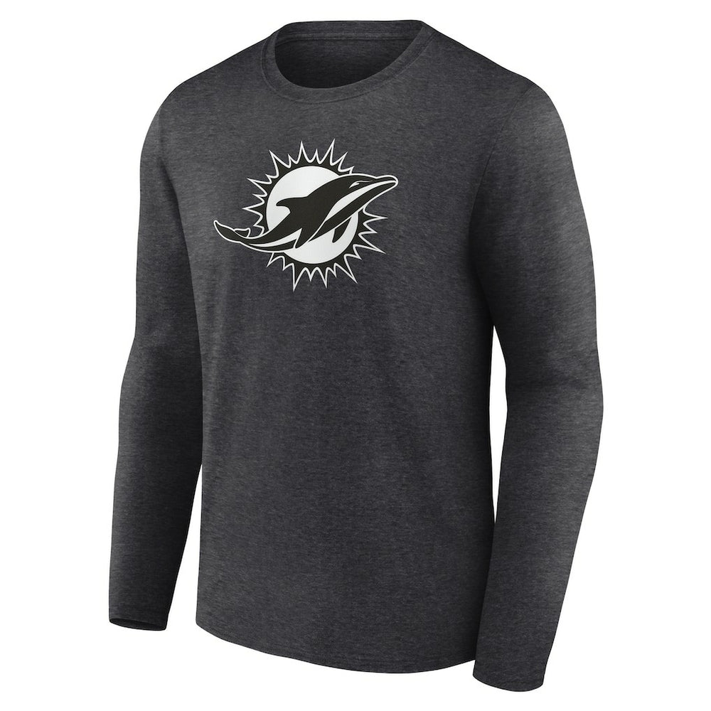 Miami Dolphins Personalized Name & Number Monochrome Long Sleeve T-Shirt - Charcoal online
