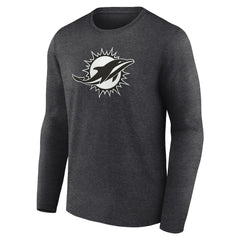 Miami Dolphins Personalized Name & Number Monochrome Long Sleeve T-Shirt - Charcoal online