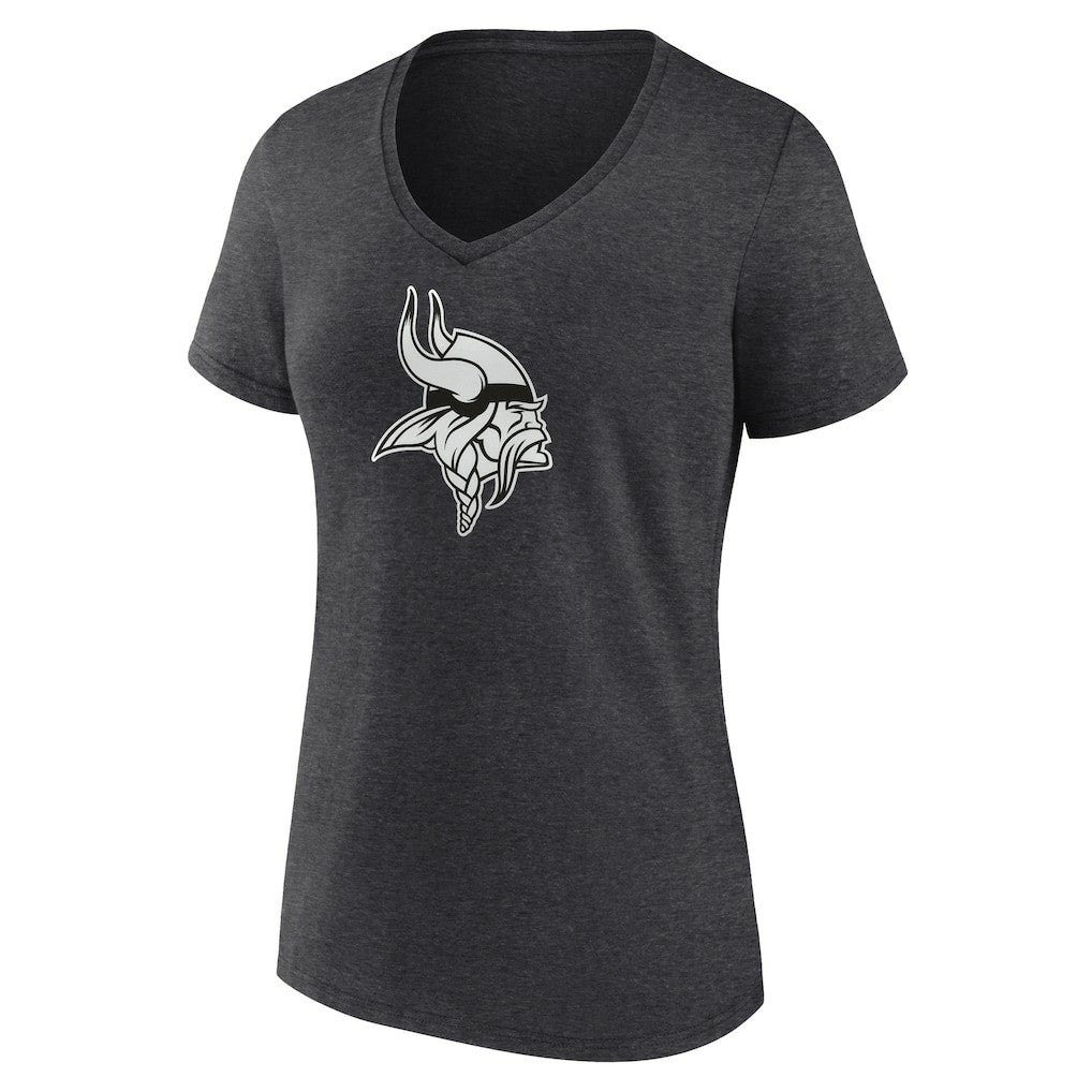 Minnesota Vikings Women's Personalized Name & Number Monochrome V-Neck Long Sleeve T-Shirt - Charcoal cheap