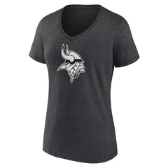 Minnesota Vikings Women's Personalized Name & Number Monochrome V-Neck Long Sleeve T-Shirt - Charcoal cheap