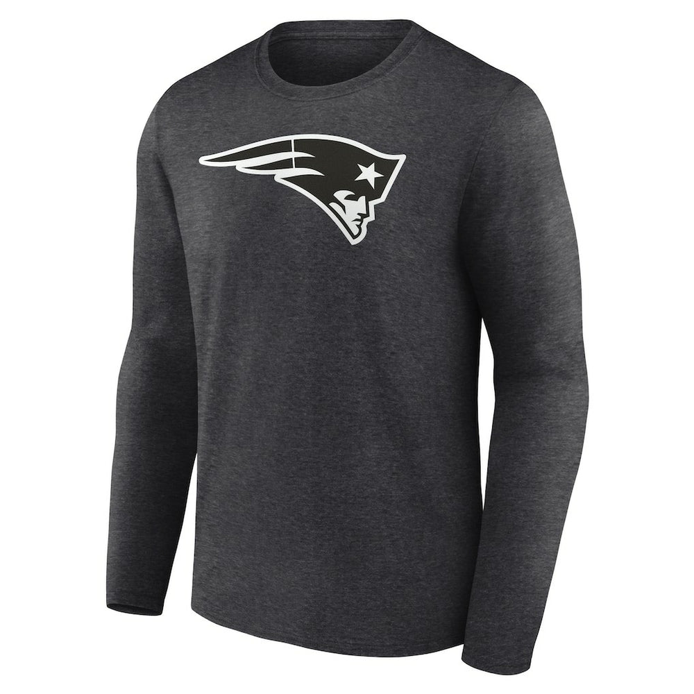 New England Patriots Personalized Name & Number Monochrome Long Sleeve T-Shirt - Charcoal cheap